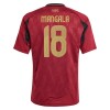 Original Trikotsatz Belgien Mangala 18 Heimtrikot EURO 2024 Für Kinder